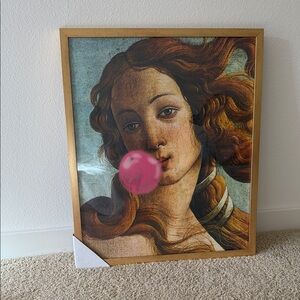 SAPNA Shah Venus bubblegum wall art print bubbles Botticelli